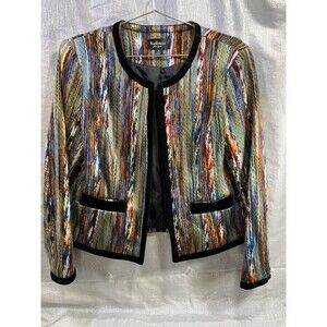 Katherine New York Multicolor Rainbow Fully Lined Blazer Women’s - Size Medium